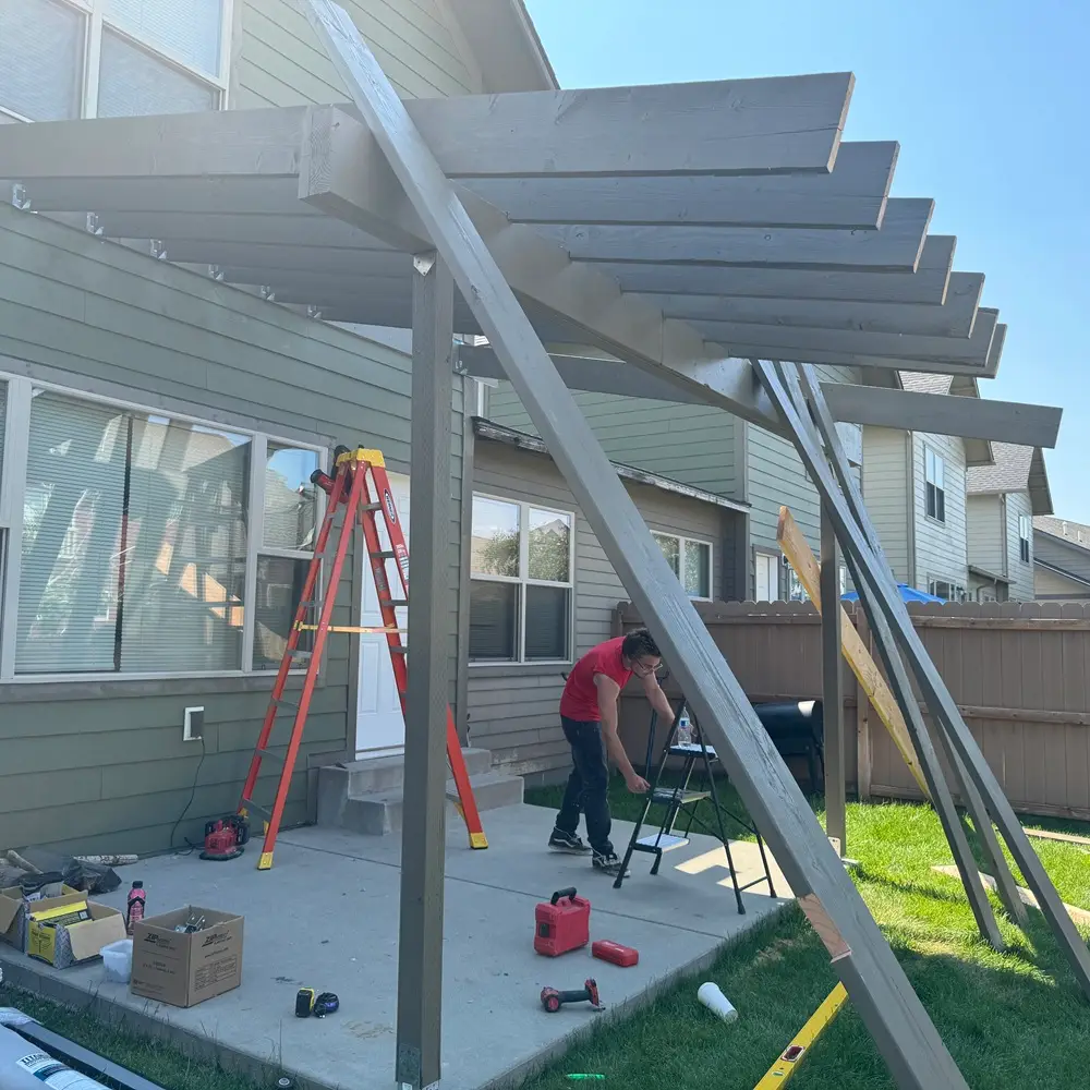 zachs handyman building a deck in bozeman
